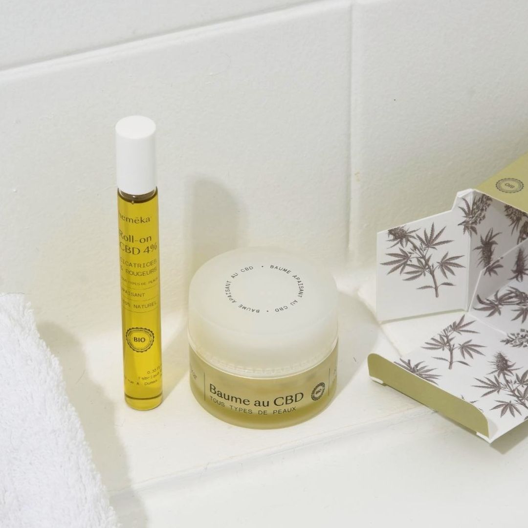 Coffret DUO cosmétiques CBD : Baume + Roll On