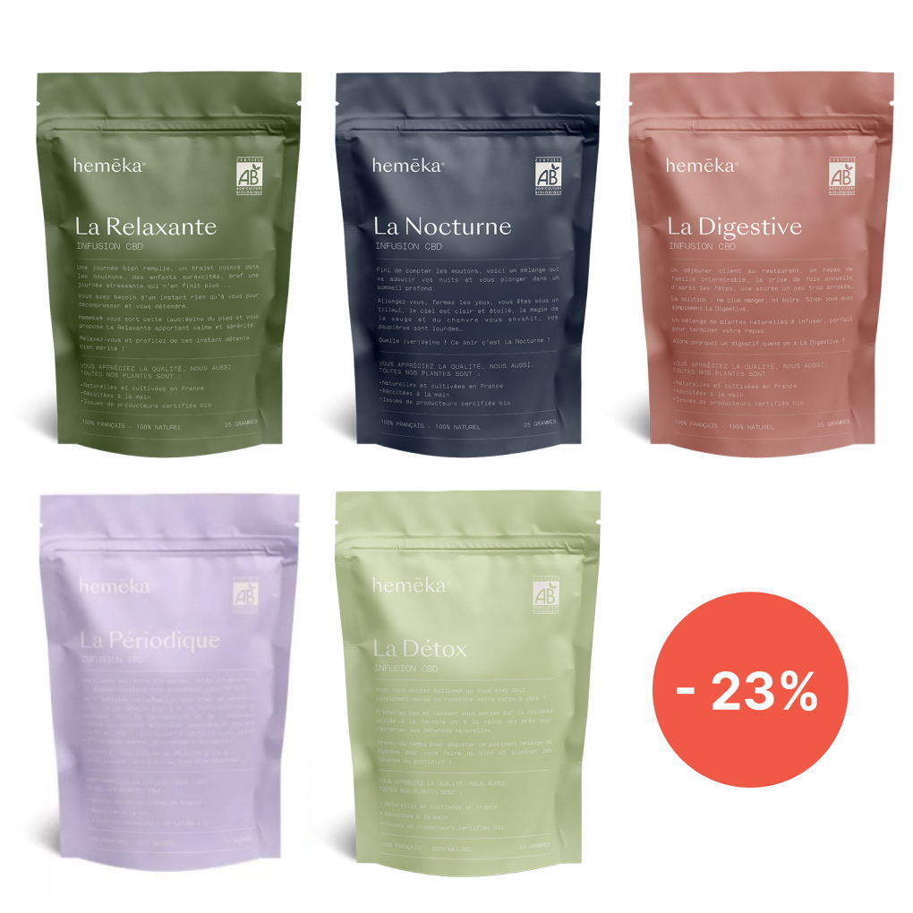 Lot 5 infusions chanvre CBD