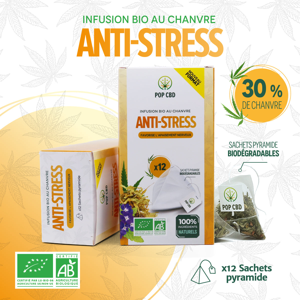 POP CBD Anti-Stress (12 infusettes)