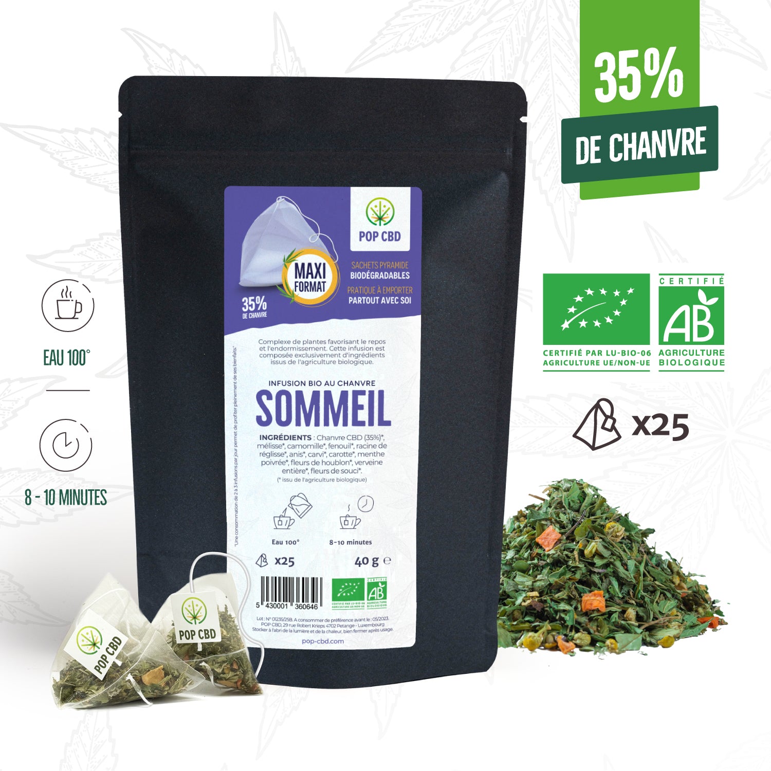 POP CBD Sommeil (25 infusettes)